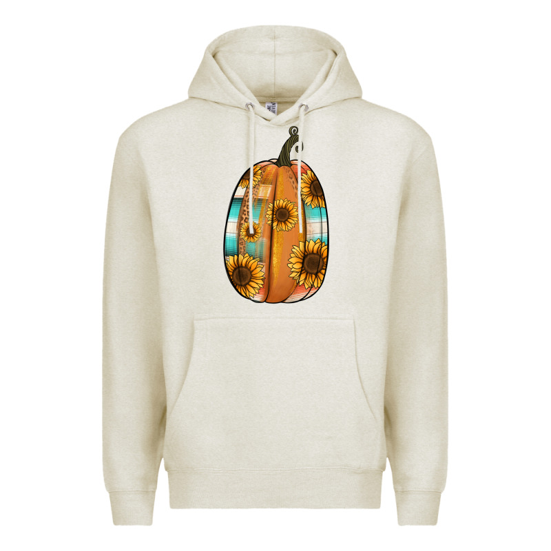 Serape Sunflower Pumpkin Premium Hoodie by NancyCooperArtShop | Teevron