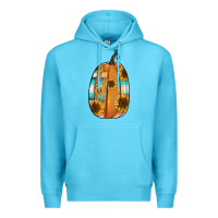 Ocean Blue Serape sunflower pumpkin Premium Hoodie - NancyCooperArtShop