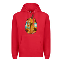 Red Serape sunflower pumpkin Premium Hoodie - NancyCooperArtShop