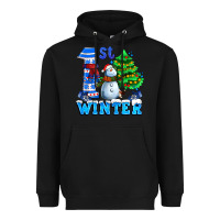 Black first winter with snowman Heavyweight Hoodie - AdoDesignShop