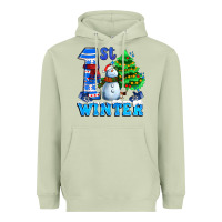 Matcha first winter with snowman Heavyweight Hoodie - AdoDesignShop