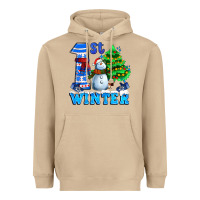 Mushroom first winter with snowman Heavyweight Hoodie - AdoDesignShop