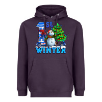 Plum first winter with snowman Heavyweight Hoodie - AdoDesignShop