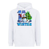 White first winter with snowman Heavyweight Hoodie - AdoDesignShop