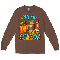 Chestnut 'tis the season american  football Long Sleeve Tee - Zillion Design Studio