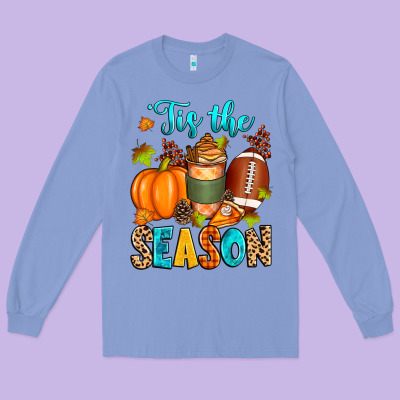 'tis The Season American  Football Long Sleeve Tee Designed By Zillion Design Studio