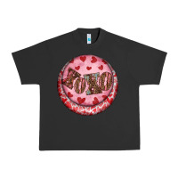 Pigment Black Western valentine's day xoxo round earrings Urban Heavy Tee - RanaPortraitStore