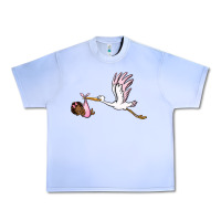 Grape Ice stork with black baby girl Urban Heavy Tee - BarkalooDesign