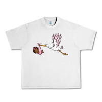 Lunar Rock stork with black baby girl Urban Heavy Tee - BarkalooDesign