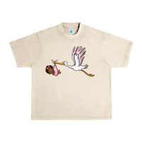 Sandshell stork with black baby girl Urban Heavy Tee - BarkalooDesign