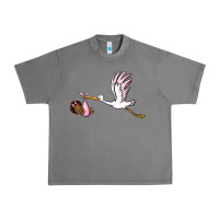 Tornado stork with black baby girl Urban Heavy Tee - BarkalooDesign