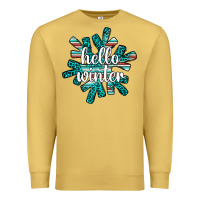 Antique Gold hello winter Premium Sweatshirt - AdoDesignShop