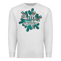 Oatmeal Heather hello winter Premium Sweatshirt - AdoDesignShop