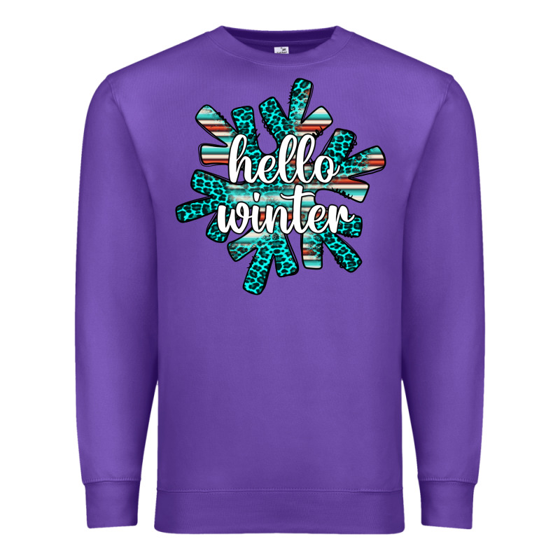 Hello Winter Premium Sweatshirt by AdoDesignShop | Teevron