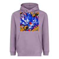 Lavender 4th of july school bus seamless pattern Heavyweight Hoodie - BundleAndBundleShop