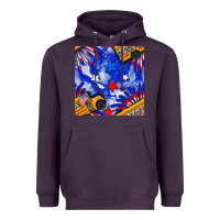Plum 4th of july school bus seamless pattern Heavyweight Hoodie - BundleAndBundleShop