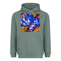 Sage 4th of july school bus seamless pattern Heavyweight Hoodie - BundleAndBundleShop