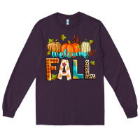 Plum welcome fall Long Sleeve Tee - Zillion Design Studio
