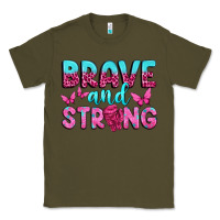 Army Green Brave and Strong Classic Tee - texasbilliewilder