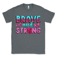 Charcoal Heather Brave and Strong Classic Tee - texasbilliewilder