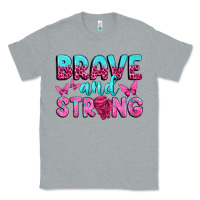 Heather Grey Brave and Strong Classic Tee - texasbilliewilder