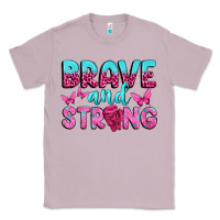 Lilac Brave and Strong Classic Tee - texasbilliewilder