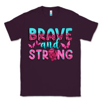 Plum Brave and Strong Classic Tee - texasbilliewilder