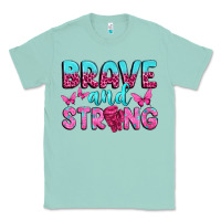 Seafoam Brave and Strong Classic Tee - texasbilliewilder
