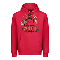 Cardinal loud&proud mama messy bun Premium Hoodie - MaliasSmallBusiness