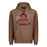 Chestnut loud&proud mama messy bun Premium Hoodie - MaliasSmallBusiness