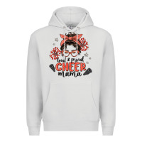 Dove Grey loud&proud mama messy bun Premium Hoodie - MaliasSmallBusiness