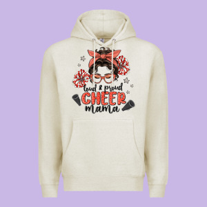 Loud&proud Mama Messy Bun Premium Hoodie Designed By Maliassmallbusiness