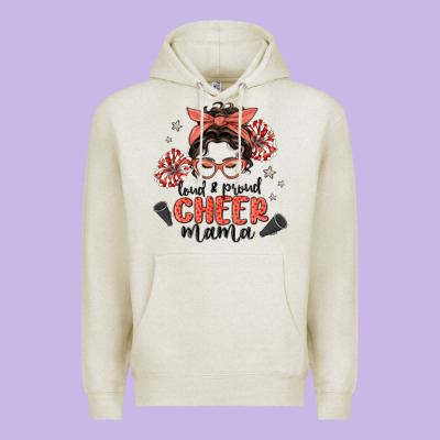 Loud&proud Mama Messy Bun Premium Hoodie Designed By Maliassmallbusiness