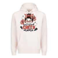 Pale Pink loud&proud mama messy bun Premium Hoodie - MaliasSmallBusiness