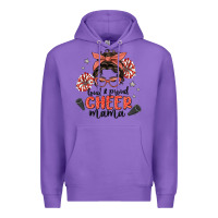 Purple loud&proud mama messy bun Premium Hoodie - MaliasSmallBusiness