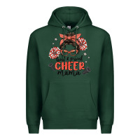 Sports Green loud&proud mama messy bun Premium Hoodie - MaliasSmallBusiness