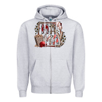 Heather Grey mama baseball Zipper Hoodie - RacoonDesign