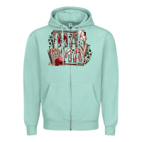 Seafoam mama baseball Zipper Hoodie - RacoonDesign
