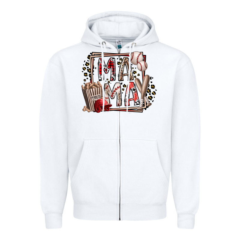 Mama Baseball Zipper Hoodie by RacoonDesign | Teevron