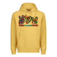 Antique Gold peace love fiesta ado Premium Hoodie - AdoDesignShop