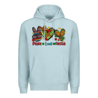 Blue Mist peace love fiesta ado Premium Hoodie - AdoDesignShop