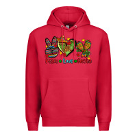 Cardinal peace love fiesta ado Premium Hoodie - AdoDesignShop