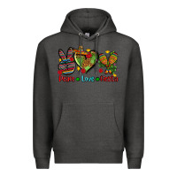Charcoal Heather peace love fiesta ado Premium Hoodie - AdoDesignShop