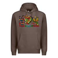 Coffee peace love fiesta ado Premium Hoodie - AdoDesignShop