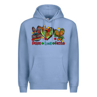 Colony Blue peace love fiesta ado Premium Hoodie - AdoDesignShop