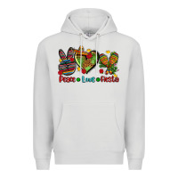 Dove Grey peace love fiesta ado Premium Hoodie - AdoDesignShop