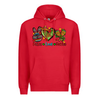 Red peace love fiesta ado Premium Hoodie - AdoDesignShop