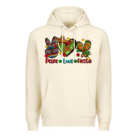 Sandshell peace love fiesta ado Premium Hoodie - AdoDesignShop