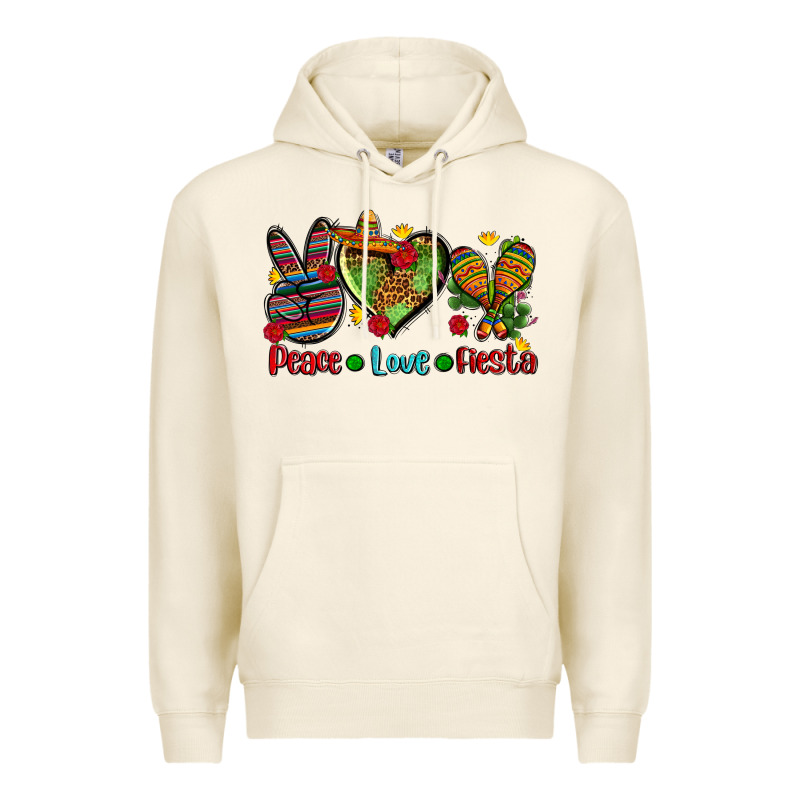 Peace Love Fiesta Ado Premium Hoodie by AdoDesignShop | Teevron