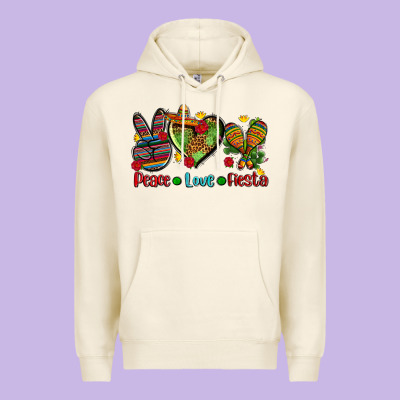 Peace Love Fiesta Ado Premium Hoodie Designed By Adodesignshop